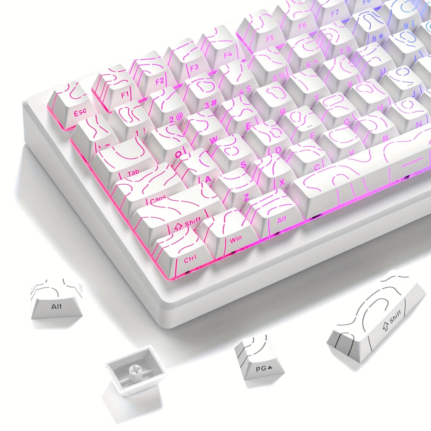 Gaming Keyboard Magnetic Switches - 2026 Touches PBT Contour Line 97