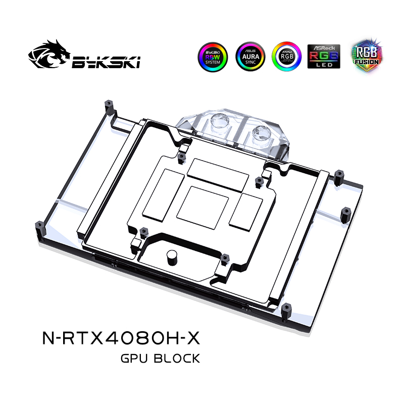 Nvidia Vga Rtx 4080 - Bloc d'eau Bykski pour carte graphique
