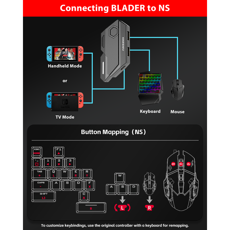 Adaptateur de clavier et de so - Gaming Keyboard And Mouse For Xbox avis et prix