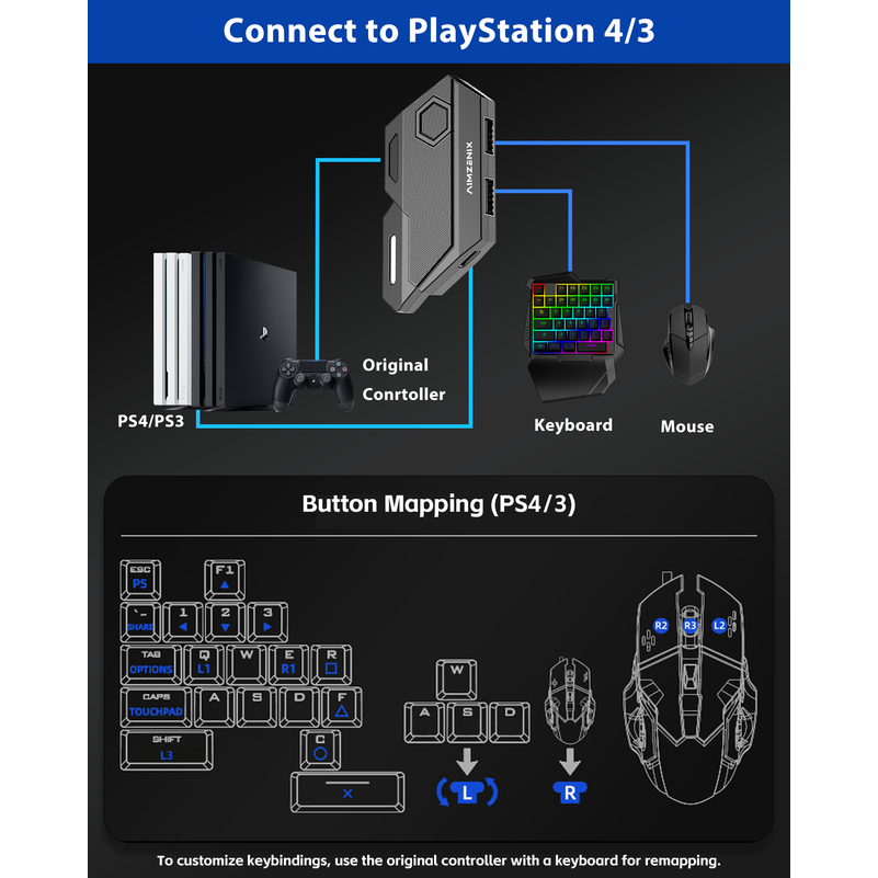 Adaptateur de clavier et de so - Gaming Keyboard And Mouse For Xbox avis et prix