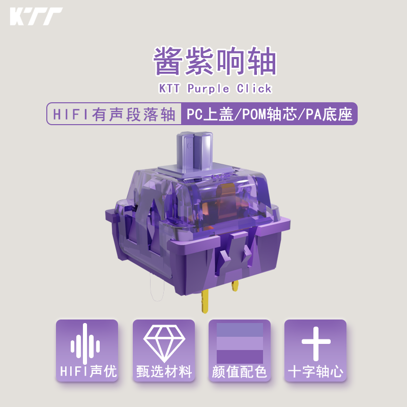 Interrupteurs sonores KTT Purp - Keyboard Lube Kit avis et prix