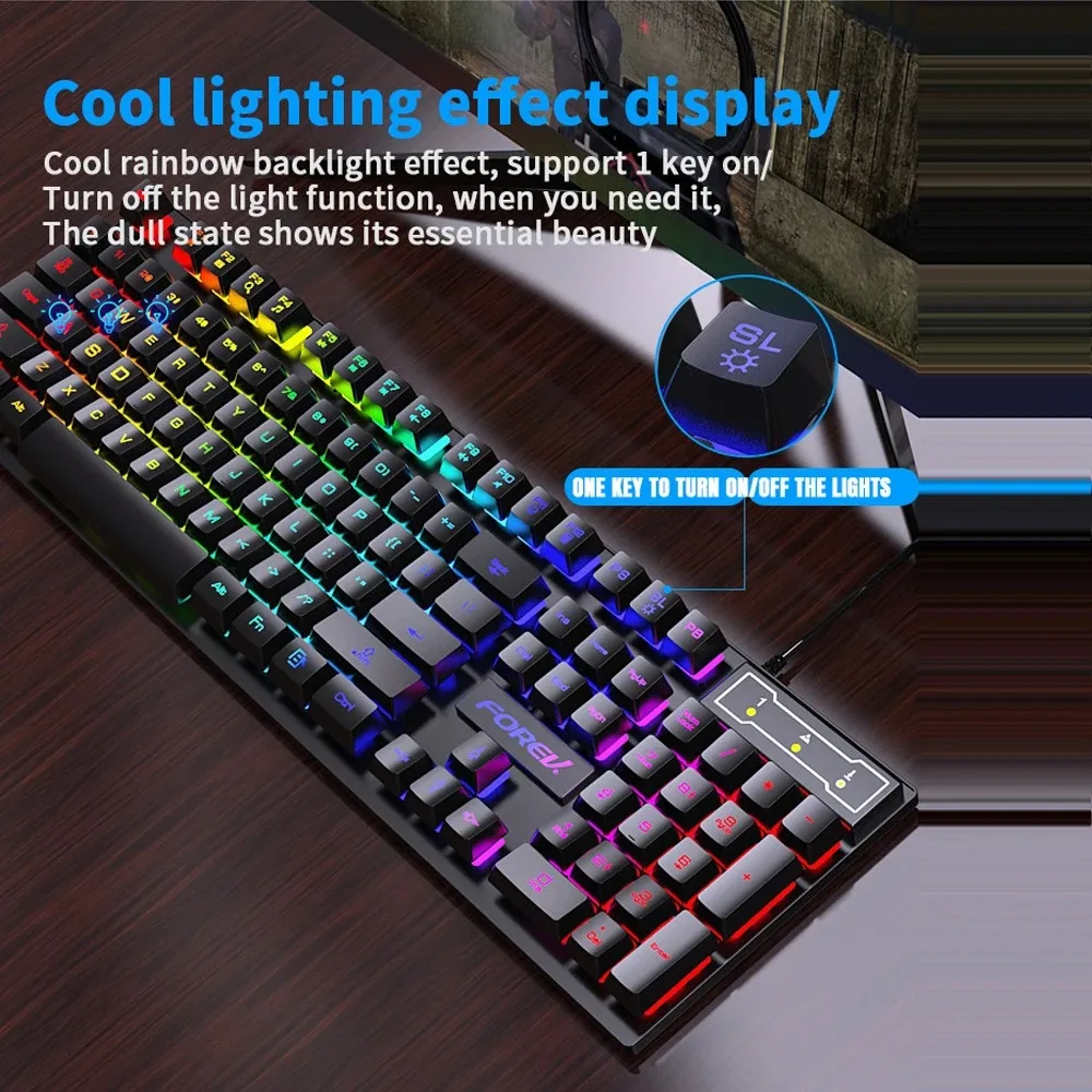 Clavier mécanique rétroéclairé - Keyboard Mouse Bundle Gaming avis et prix