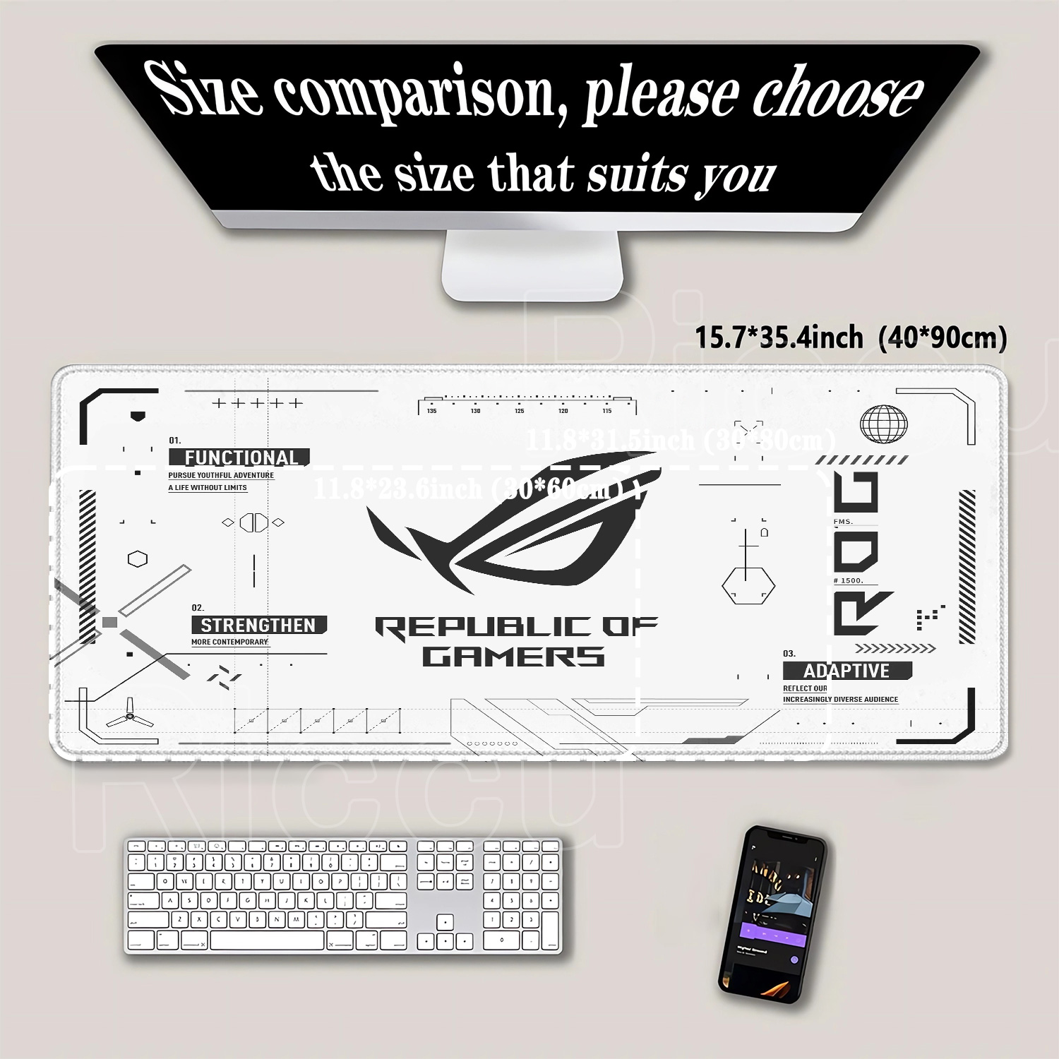 Grand tapis de souris de jeu R - Gaming Keyboard Typewriter avis et prix